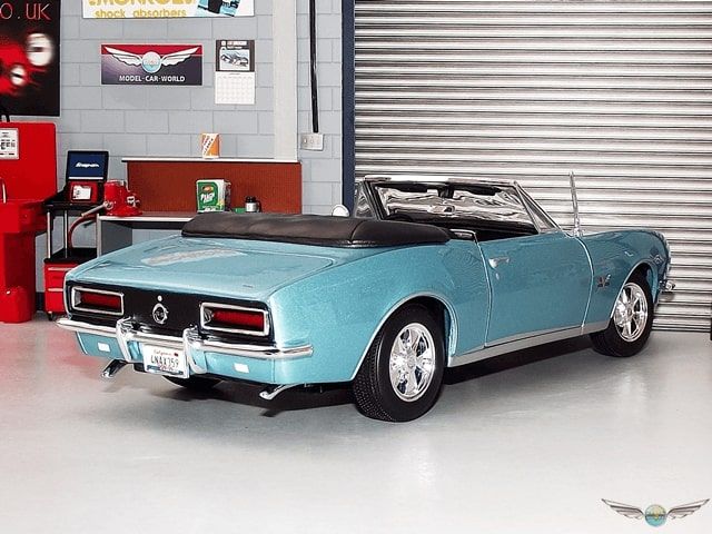 CHEVROLET CAMARO SS 396 CONVERTIBLE 1967 ~ BLUE | 1:18 Diecast Model Car