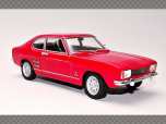 FORD CAPRI ~ 1969 ~ RED | 1:24 Diecast Model Car